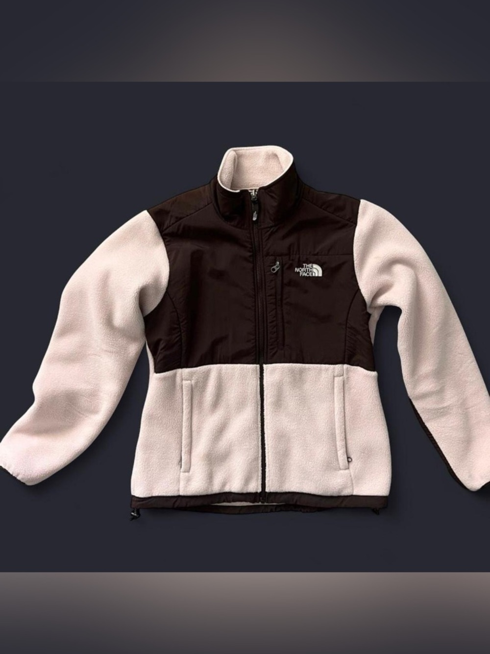 The North Face Two-Tone Fleece Jacket in pinkish and chocolate Brown